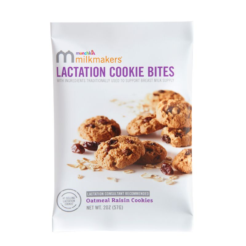 Munchkin Milkmakers Lactation Cookie Bites - Oatmeal Raisin - 20oz/10ct, 4 of 8