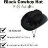 4E's Novelty Black Felt Cowboy Hat for Men & Women - Studded Western Cowboy Hat - Cowboy Hat for Western Themed Party & Cowboy Costume Accessory - 4 of 4