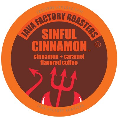 Java Factory Sinful Cinnamon Pod Coffee Keurig ,Cinnamon and Caramel, 40 Count