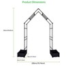 94" Black Metal Garden Arch Trellis with Planter Boxes, Wedding & Garden Arch for Climbing Plants, Patio, Lawn & Outdoor Events - 3 of 3