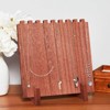 Farmlyn Creek 2-Pack Wood Necklace Display Stand, Wooden Plank Jewelry Organizer (9 x 10 x 5.5 In) - 2 of 4