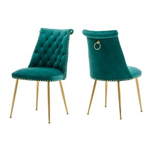 Clihome Velvet Dining Chairs Set of 2 - 1 of 4