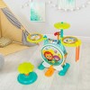 Costway 3-Piece Electric Kids Drum Set Musical Toy Gift w/Microphone Stool Pedal - 2 of 4