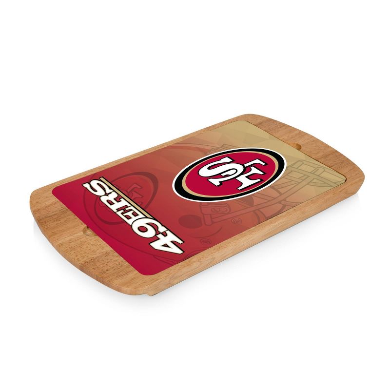 NFL San Francisco 49ers Parawood Billboard Glass Top Serving Tray, 1 of 5