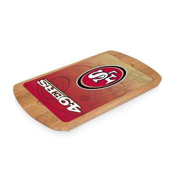 NFL San Francisco 49ers Parawood Billboard Glass Top Serving Tray