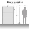 47-inches W x 72-inches H Black Galvanized Sheet Screen Outdoor and lndoor Divider for Balcony Patio Garden Room Divider (Classic Shutter) - 3 of 4
