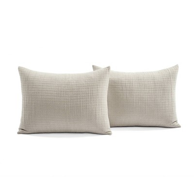 Neutral Off-White Cotton King Reversible Quilt Set