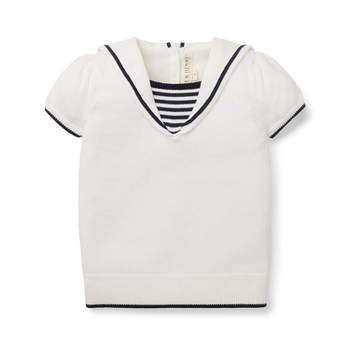 Hope & Henry Girls' Sailor Sweater Top, Infant