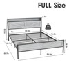Platform Bed Frame with Headboard, Led Light & Charging Station - 2 of 4