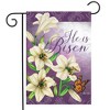 He Is Risen Lilies Easter Garden Flag 18" x 12.5" Briarwood Lane - 2 of 4