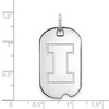 Black Bow Jewelry 10k White Gold Illinois Fighting Illini NCAA Pendant - 2 of 3