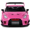 2019 Nissan GT-R (R35) LB-Silhouette Works RHD (Right Hand Drive) Pink with Graphics 1/43 Diecast Model Car by Solido - 4 of 4