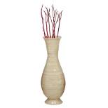 Uniquewise 37" Tall Natural Modern Handmade Bamboo Floor Vase