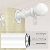 White Curtain Rods 48 to 84 or 88 Inches 2 Pack 5/8'' Metal Heavy Duty Rustic Farmhouse Bedroom Drapery Rods with Brackets - 2 of 4