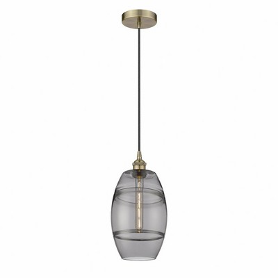 Vaz - 1 Light Cord Hung Mini Pendant In Industrial Style-9.88 Inches Tall and 8 Inches Wide