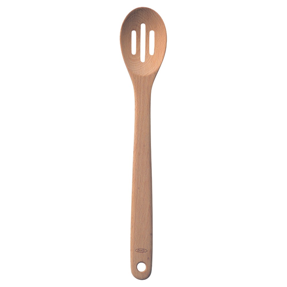 OXO Wooden Small Slotted Spoon