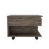NicBex Coffee Tables for Living Room 15.3" H Rectangle Modern Lift Top Coffee Table with Casters and 1 Open Shelf, Brown - 2 of 4