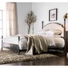 Geraldine Upholstered Headboard Poster Panel Bed Powder Coated Gun Metal - HOMES: Inside + Out - 3 of 4