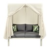YOOCOZZ Outdoor Sun Lounger & Sunbed Made of Rubber Core Rope and Iron with Canopy and Curtain - 3 of 4