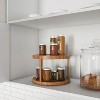 Hastings Home 10" 2-Tier Bamboo Lazy Susan for Kitchens, Pantries, and Vanities - Natural Finish - 4 of 4