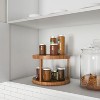 Hastings Home 10" 2-Tier Bamboo Lazy Susan for Kitchens, Pantries, and Vanities - Natural Finish - image 4 of 4