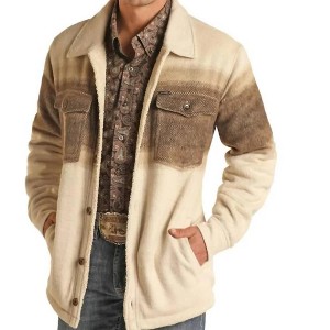 Men's Berber Lined Shirt Jacket - Rock & Roll Denim - 1 of 4