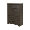 South Shore Versa 5 Drawer Chest Gray Maple: Laminate Finish, Particle Board Frame, Anti-Tip Hardware - 2 of 4