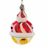 Christopher Radko 5.0 Inch Roly Poly Santa Christmas Tree Ornament , Ornament Peppermint Stripe (1PC) - 3 of 4