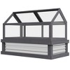 Outsunny Raised Garden Bed with Polycarbonate Greenhouse, Garden Wooden Cold Frame Greenhouse Flower Planter Protection, 48"x24"x32" - 4 of 4