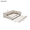 Lyngins Beige Linen Fabric Bed Frame, Upholstered Platform Bed Frame with Twin Trundle & USB Ports, Wood Bed with Headboards for Bedroom - 4 of 4