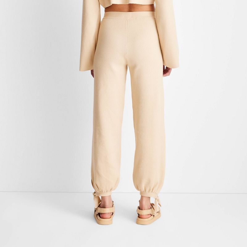 Women's High-Waisted Ankle Tie Pants - Future Collective™ with Jenny K. Lopez Beige, 2 of 5