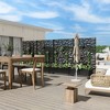 PexFix 72 in. x 47 in. Outdoor Metal Trellis with Planter Box in Street Pattern in Black - 4 of 4