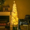 Aghana Digitals 8ft White Slim Pencil Christmas Tree with 300 Warm White LED Lights, 618 Realistic - 3 of 4