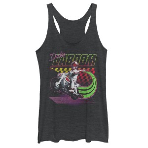 Women's Toy Story Duke Caboom Neon Race Racerback Tank Top - 1 of 3