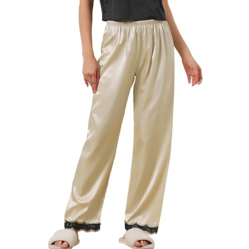 Agnes Orinda Women's Plus Size Straight Leg Drawstring Elastic Loose Comfy  With Pockets Lounge Pants Khaki 4x : Target