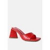 Trinity Triangle Croc Pattern Block Heel Women Sandals - 3 of 4