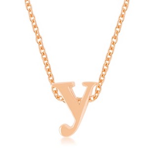 Slickblue Stylish Custom Initial Necklace for Women, 18" Link Chain+2" Ext., Rose Gold/Gold/Silver Options, b-z Options - 1 of 3