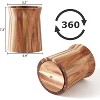 Utensil Holder for Countertop, 360° Rotating Kitchen Utensil Holder, 7.2"x 6" Large Acacia Wood Crock - 2 of 4