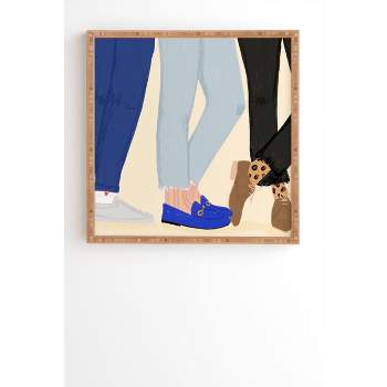 Rhianna Marie Chan Legs For Days Bamboo Framed Wall Canvas Blue - Deny Designs
