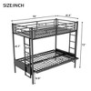Bellemave Twin over Full Metal Bunk Bed, Multi-Function,Black - 2 of 4