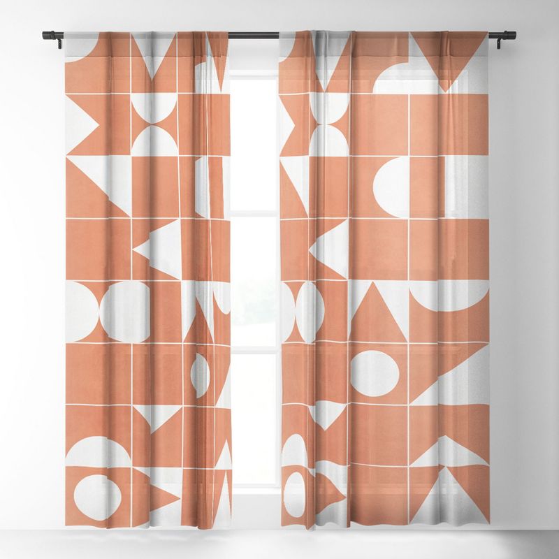 Zoltan Ratko My Favorite Geometric Patterns Single Panel Sheer Window Curtain - Deny Designs, 2 of 6