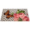 Northlight Coir Rose with a Butterfly Chevron Spring Door Mat 18" x 30" - 4 of 4