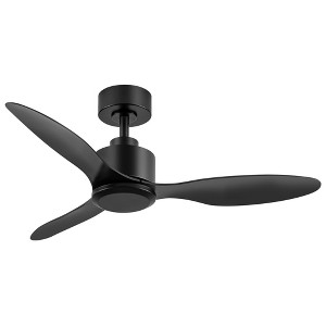 Airsurfer 42-Inch Black Ceiling Fans with Remote Downrod No Light - 1 of 4
