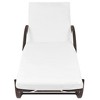 vidaXL Outdoor Sun Lounger with Cushion & Tea Table - Waterproof and Weather-Resistant Poly Rattan - Powder-Coated Steel Frame - Brown - 4 of 4