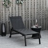 Resenkos Outdoor Chaise Lounge With Wheels, Five Position Recliner For Sunbathing, Suntanning, Steel Frame, Breathable Fabric, - 3 of 4
