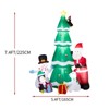 FONTOI 7FT Christmas Inflatable Tree with Santa and Snowman Funny Holiday Yard Decoration for Outdoor Party, Multicolored, 9.84"*7.09"*9.45" - 4 of 4