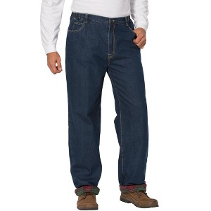 Liberty Blues by KingSize Flannel-Lined Side-Elastic Jeans - 1 of 4