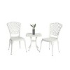 3 Piece Patio Seating Set, Aluminum Patio Accent Chairs Set Of 2 With Umbrella Hole,All Weather Square Metal Bistro Table Set -Maison Boucle - 2 of 4