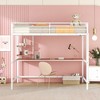 ALEXOUN Metal Loft Bed with Desk,Heavy Duty Metal Bed Frame with Storage Shelves,for Small Spaces, Bedroom,No Boxspring Required, - 4 of 4