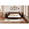 ORRD King Retro Walnut Platform Bed - Gourd Headboard, No Box Spring Needed, Wood Slat Support - 2 of 4